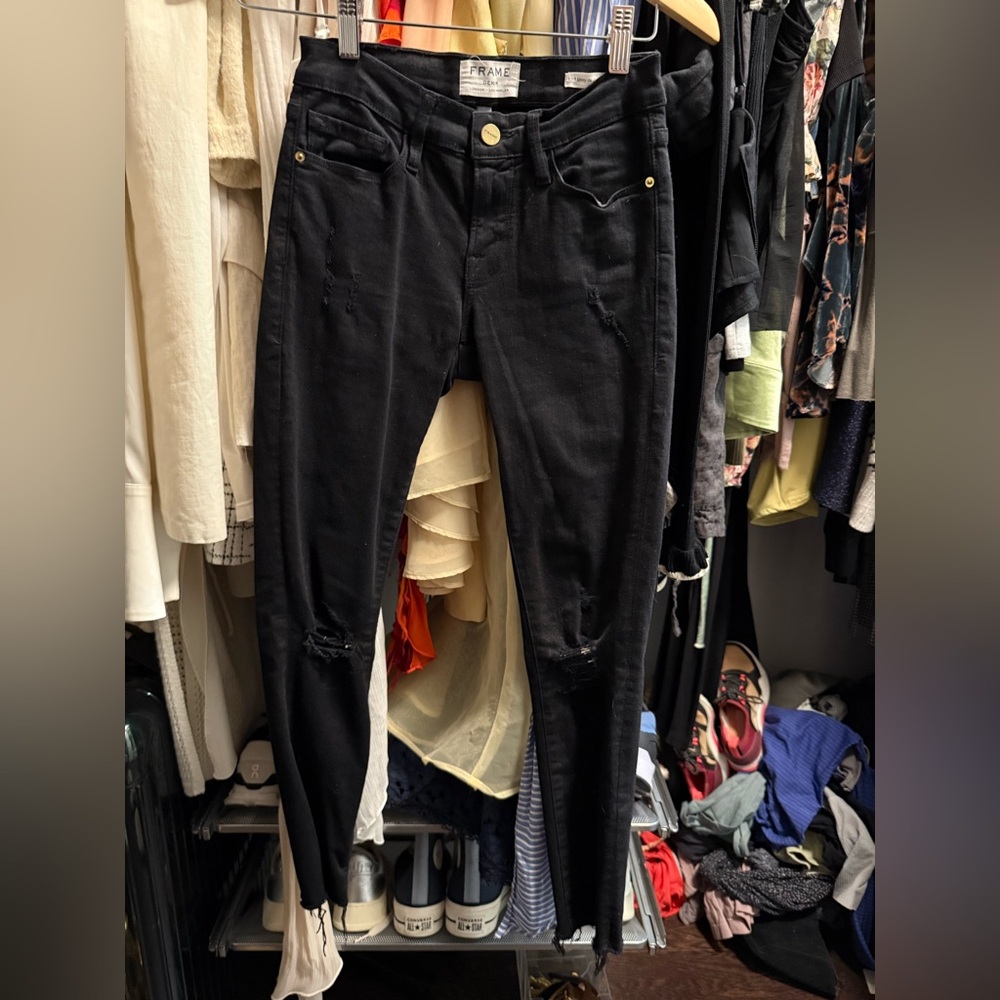 Frame le skinny de Jeanne mid rise Jean